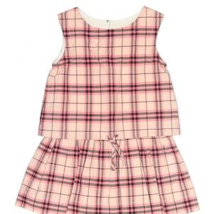 Pink Plaid Sleeveless Dress